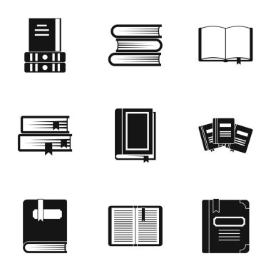 Kütüphane Icons set, basit tarzı