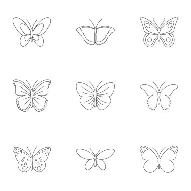 Kelebek Icons set, anahat stili