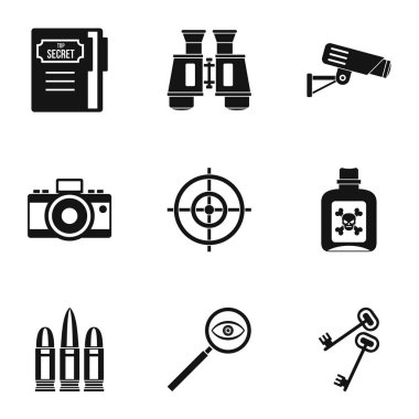 Casus Icons set, basit tarzı