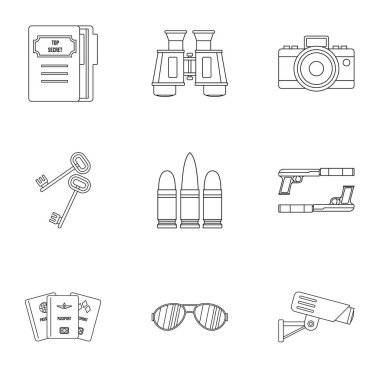 Casus Icons set, anahat stili