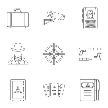 İzci Icons set, anahat stili