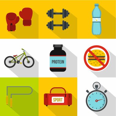 Spor simgeleri ayarla, stil düz