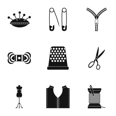 Nakış kiti Icons set, basit tarzı