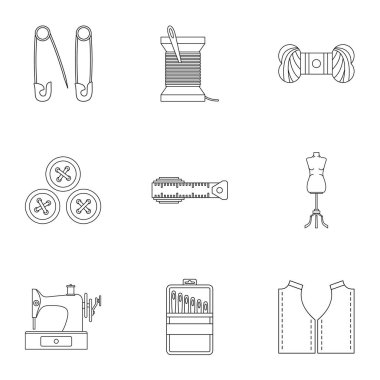 Nakış kiti Icons set, anahat stili