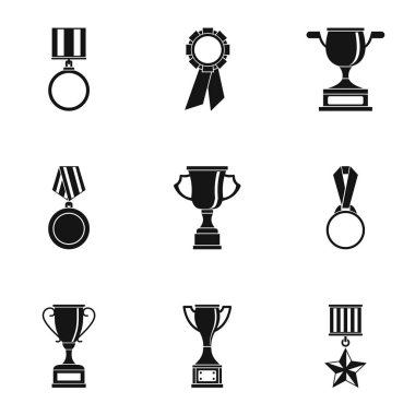 Şampiyonluk Icons set, basit tarzı