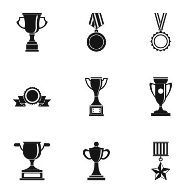 Ödüllendirici Icons set, basit tarzı