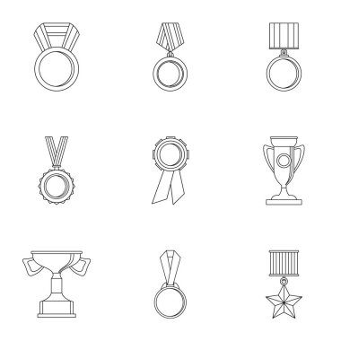 Rekabet Icons set, anahat stili