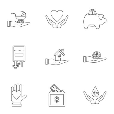 Sadaka Icons set, anahat stili