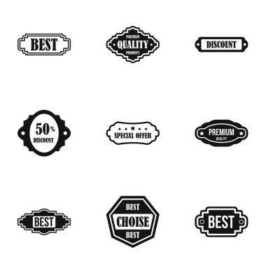 Etiket simgeler kümesi, basit tarzı