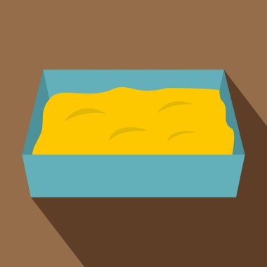 Kedi tuvalet simgesi, düz stil