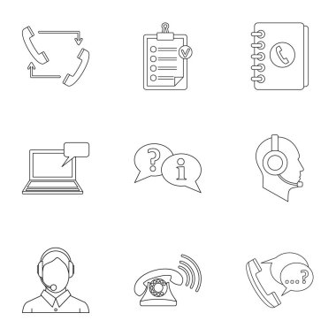 İstişare Icons set, anahat stili