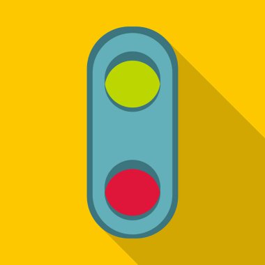 Semafor trafik ışığı simgesi, düz stil