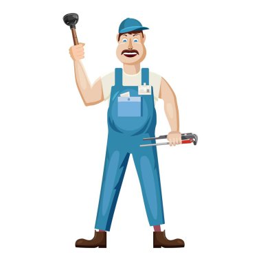 Tesisatçı ikonu, çizgi film tarzı