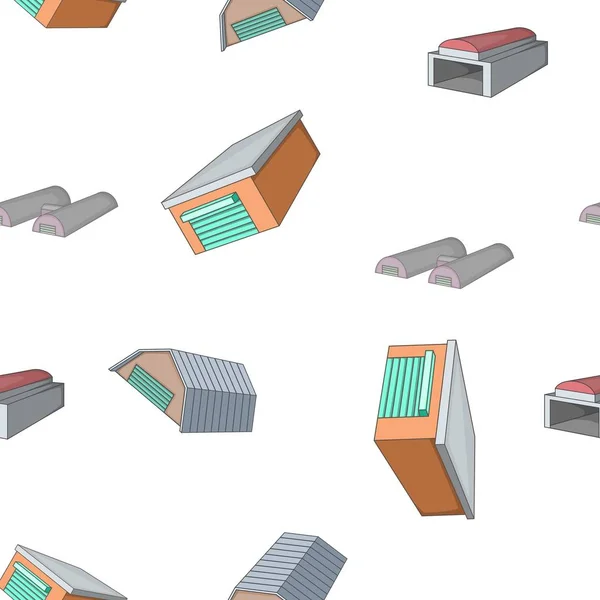 Soorten garages patroon, cartoon stijl — Stockvector