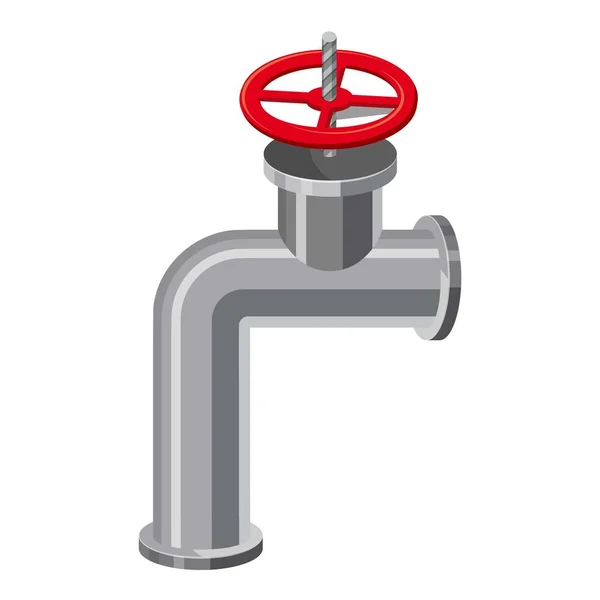 Pipe valve icon, cartoon style — Stock Vector