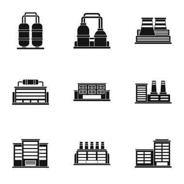 Endüstriyel karmaşık Icons set, basit tarzı
