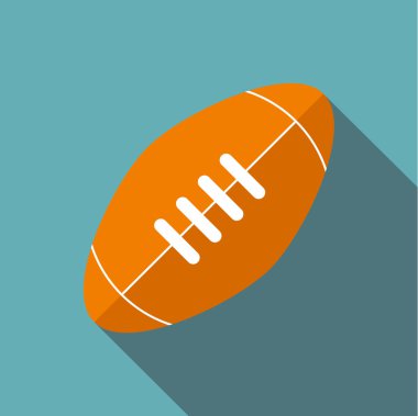Rugby topu simgesini, düz stil