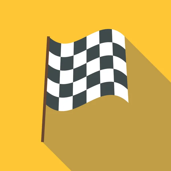 Racing ikonę flagi, płaski — Wektor stockowy
