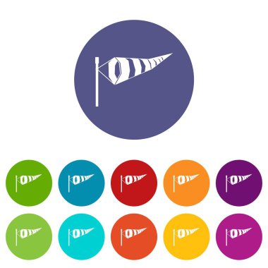 Rüzgâr tulumu Icons set