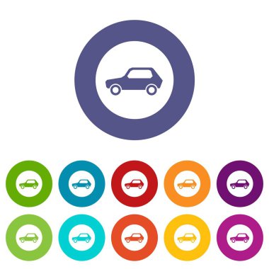 Sadece motorlu araçlar yol işaret Icons set izin