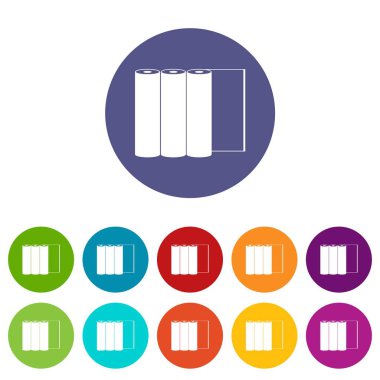 Rulo kağıt Icons set