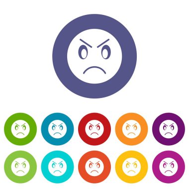 Rahatsız ifade Icons set