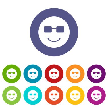 İfade gülümseyen Icons set