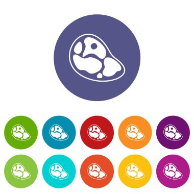 Biftek Icons set