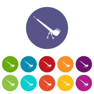 Sigara boru Icons set