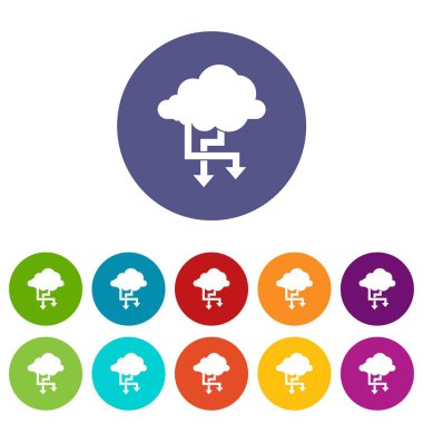 Bulut ve okları Icons set