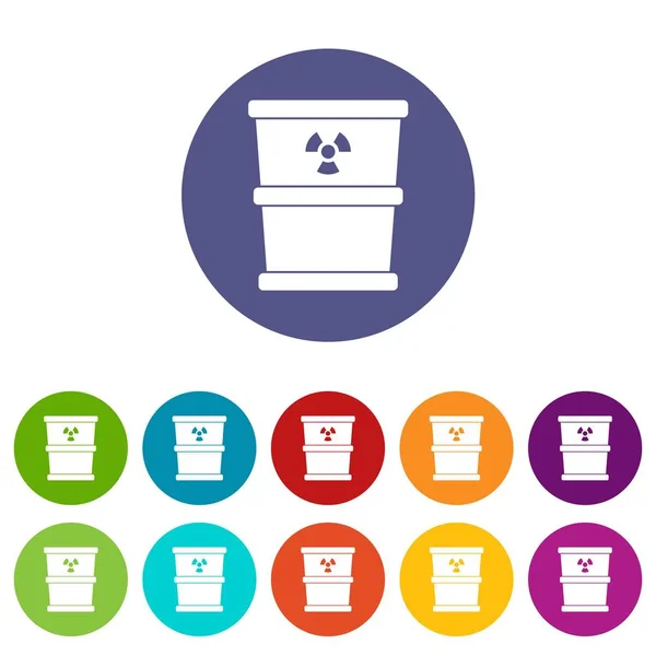 Mülleimer setzen Symbole — Stockvektor