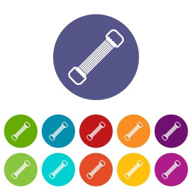 Spor gerilebilir kemer Icons set