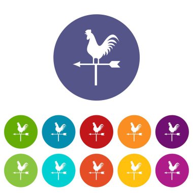 Weather vane horoz Icons set