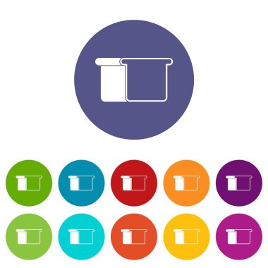 Beyaz ekmek Icons set