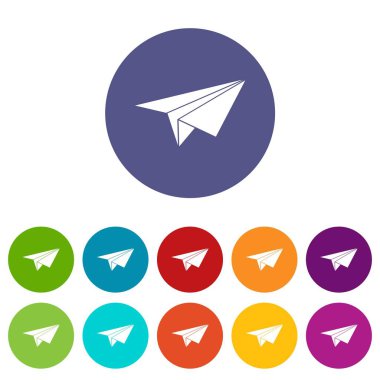 Kağıt Uçak Icons set