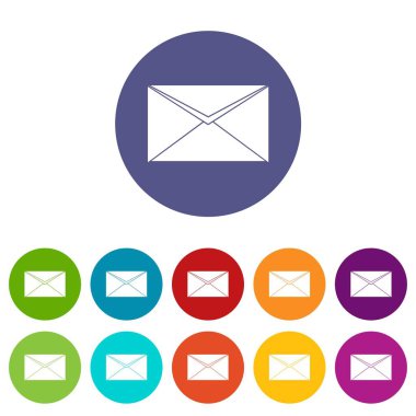 Kapalı zarf Icons set