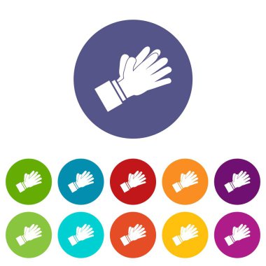 Alkışlar alkışlar eller Icons set
