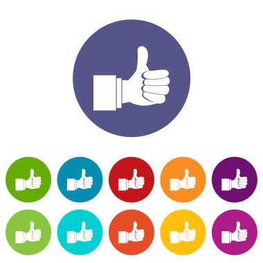 Set simgeleri jest başparmak