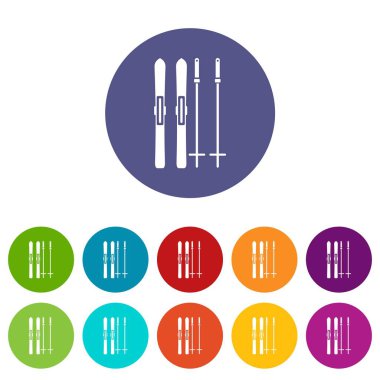 Kayak ve Kayak Polonyalılar Icons set