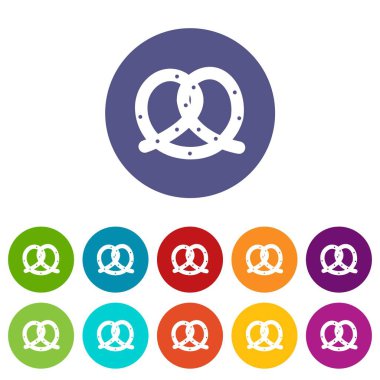 Tuzlu kraker Icons set