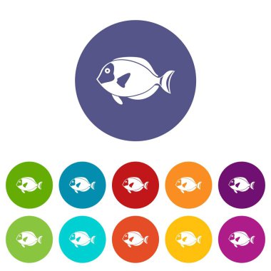 Cerrah balık Icons set