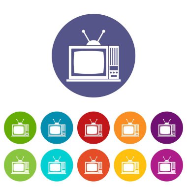 Retro tv set simgeleri