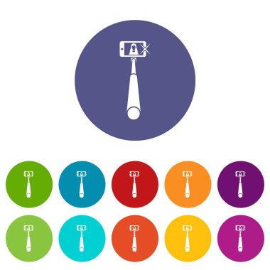 Cep telefonu sopayla Selfie Icons set