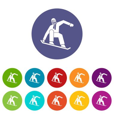 Snowboard Icons set