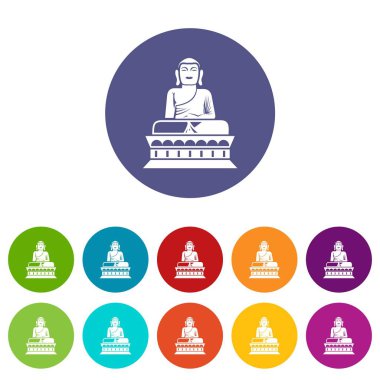 Buda heykeli Icons set