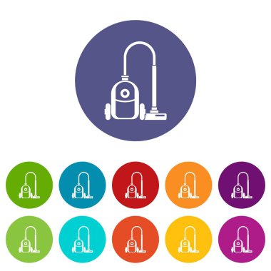 Elektrikli süpürge Icons set