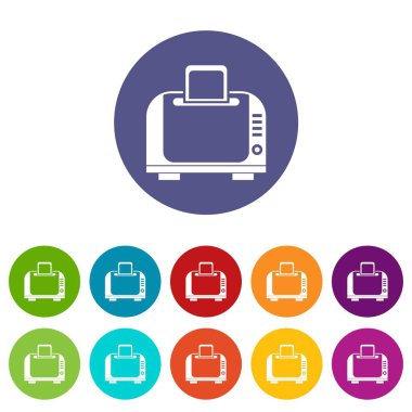 Ekmek kızartma makinesi Icons set