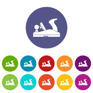 Jack uçak Icons set