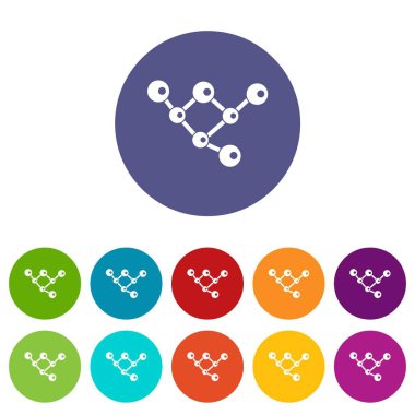 Molekül yapısı Icons set