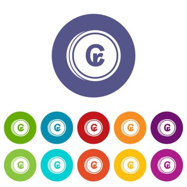 Paralar cruzeiro Icons set